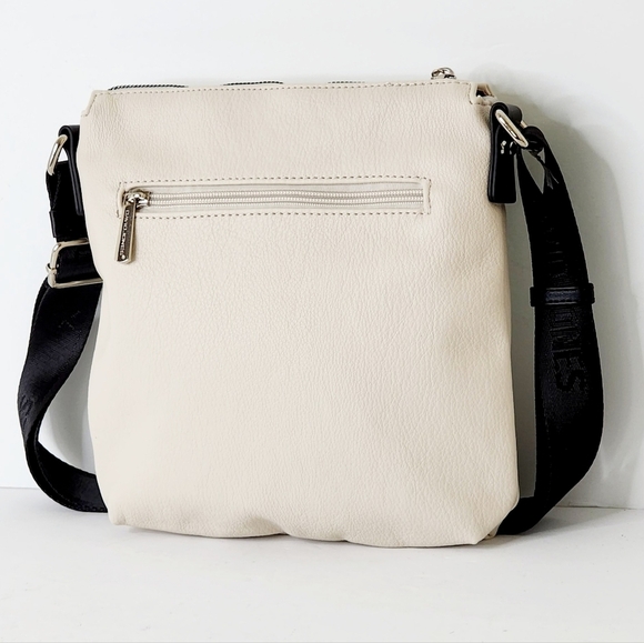 David Jones Women's Leather Cream Messenger Crossbody Bag - Picture 7 of 7